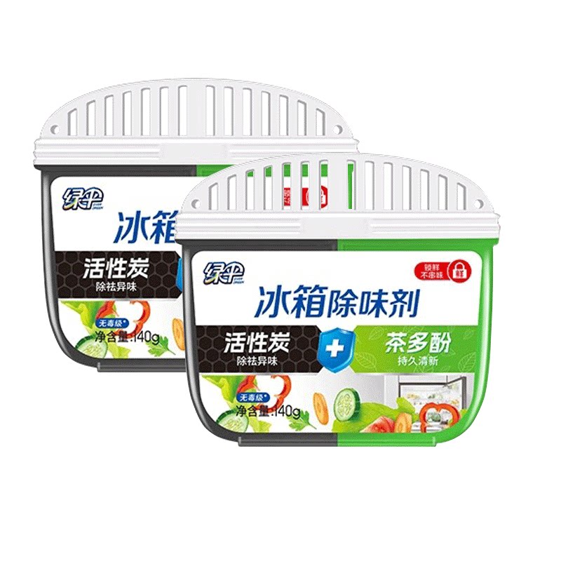 绿伞冰箱除味剂活性炭去味140g盒