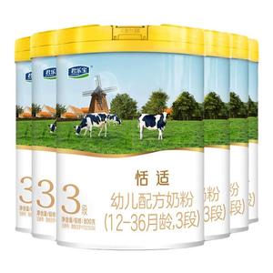 君乐宝奶粉旗舰店&bull;恬适3段奶粉800g*6罐