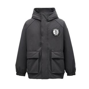 tq区绫致杰克琼斯NBA联名篮网队冬潮流宽松连帽保暖羽绒服外套男