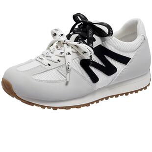 骆驼蜜柚女鞋2025秋冬复古经典百搭舒适撞色双鞋带德训鞋