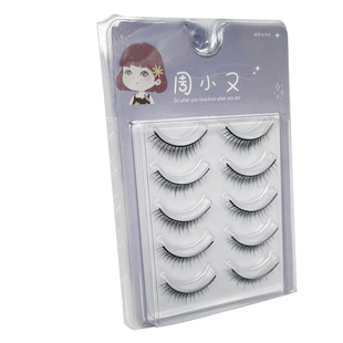 周小又眼睫毛贴假睫毛化妆师超自然短款硬梗可撑双眼皮仿真卷翘R3