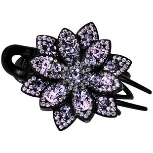 发夹头饰后脑勺大号盘发鸭嘴夹发卡子女头发夹子带钻发饰妈妈抓夹