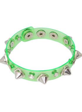 线条爱心小水钻紫红色半透明手链