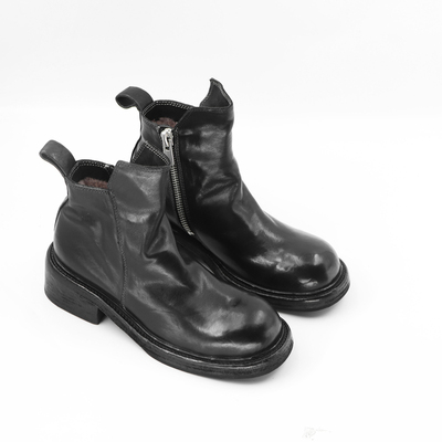 RIM意大利进口真皮短靴羊毛一体