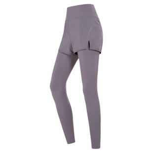 骆驼瑜伽裤女款秋冬高腰休闲假两件跑步裤健身裤外穿保暖运动长裤