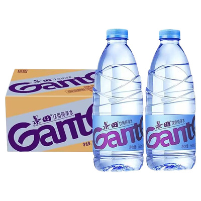 景田饮用纯净水560ml瓶装整箱24瓶家庭360ml会议饮料非矿泉水