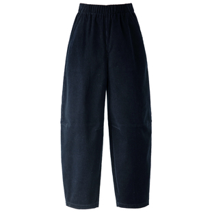 灯芯绒萝卜裤女2025秋冬新款休闲条绒女裤小个子加绒灯笼裤子