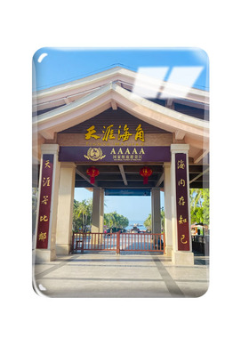 蜈支洲岛水晶玻璃磁吸冰箱贴定制