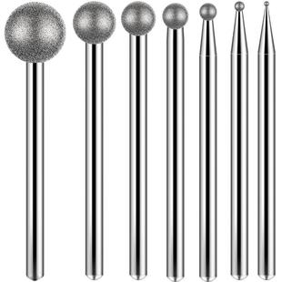 金刚石磨头3mm套装球头合金玉石玉雕工具打磨金刚砂电磨气动针棒