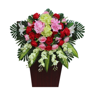 仿真花演讲台花假花发言台花签到花讲台花会议花绢花商务主持台花