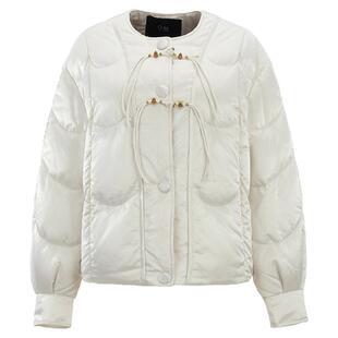 奥莱专柜品牌撤柜正品 YK冬装新款 单排扣简约轻盈感保暖鹅绒服女