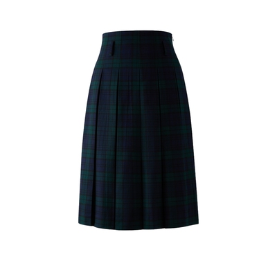 ELAND半身裙格纹中长款百褶裙