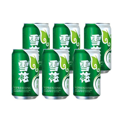 雪花啤酒 清爽 原麦汁浓度8°P 罐装黄鲜啤酒整箱 330ml*24听