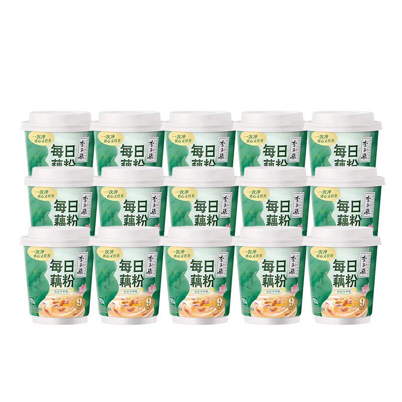 李子柒每日藕粉杯装桂花坚果藕粉