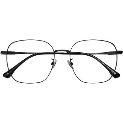 乐申加宽大脸大框纯钛近视眼镜男