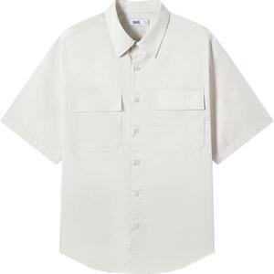 森马短袖T恤男装纯棉衬衣外套户外工装做旧水洗夏季上衣时尚百搭