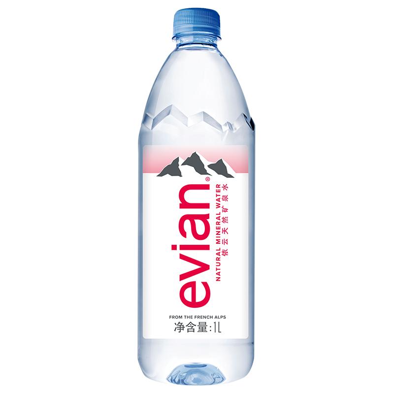 依云天然矿泉水1L*12瓶整箱装