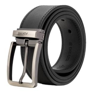 奥康皮带 男士针扣牛皮宽腰带休闲百搭青年时尚潮裤腰带子
