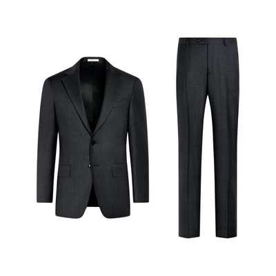 SUITSUPPLY深灰色羊毛西装套装
