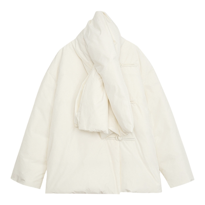 新中式盘扣围脖白鸭绒羽绒服外套