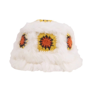 兔毛醒狮帽子女秋冬可爱保暖毛绒渔夫帽百搭显脸小水桶毛茸茸盆帽