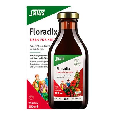 【自营】德国Salus Floradix铁元儿童补铁口服液铁剂贫血250ml/瓶