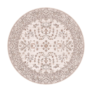 楼兰美惠 【缠枝莲】圆形地毯美式乡村客厅地毯中古风衣帽间沙发