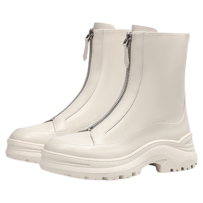 圆头时装靴厚底增高矮靴女靴蹀愫