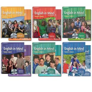 剑桥出版社English in mind starter/1/2/3/4/5级学生书+练习册+DVDROM剑桥KET/PET考试用书赠送教学资料englishinmind原版进口