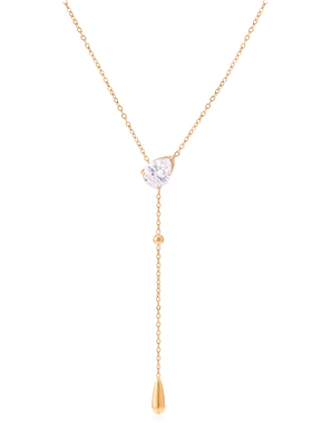 【买3免1】轻奢小众精致闺蜜项链女款水滴吊坠链冬天配毛衣晚礼服