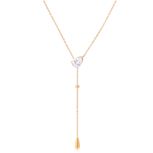 【买3免1】轻奢小众精致闺蜜项链女款水滴吊坠链冬天配毛衣晚礼服