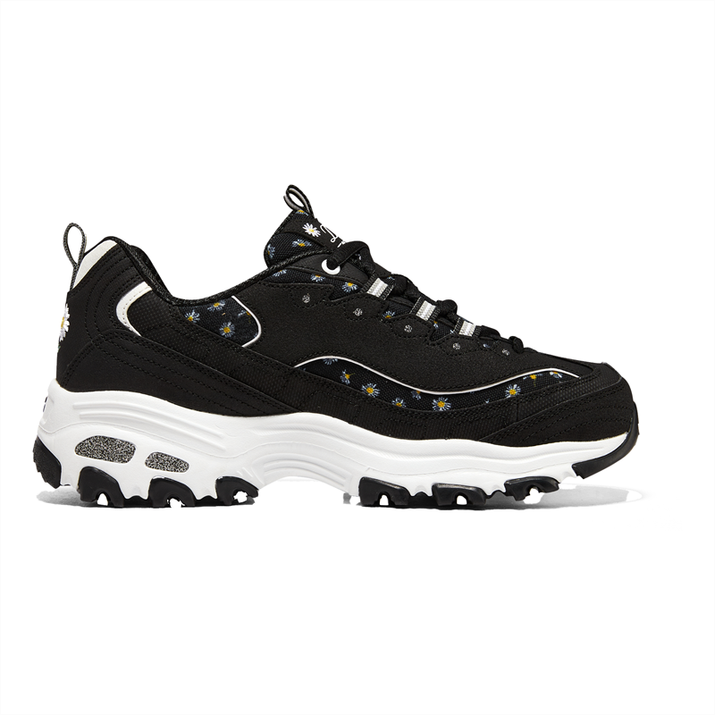 Skechers斯凯奇秋季奶茶熊猫鞋黑糖烤奶运动复古鞋男女同款老爹鞋