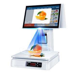 智能Ai商品识别水果店收银机收银秤称重一体机果蔬熟食零食便利店生鲜超市卤菜麻辣烫店电子秤收款机收银系统