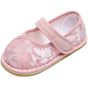 儿童古装鞋子中国风宝宝千层底1-3岁2婴儿男童手工布鞋汉服鞋女JD