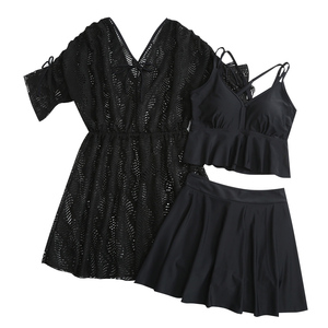 泳衣女2024新款高级感分体三件套