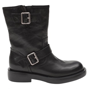 UDV美拉德西部牛仔靴女2025秋季新款百搭气质手抓皮时装靴短靴子