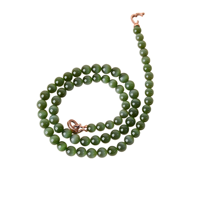 凤飞凰和田碧玉猫眼项链