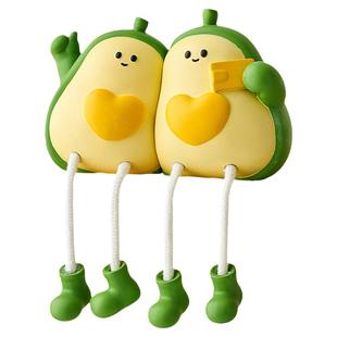 创意可爱永不分梨吊脚娃娃小摆件客厅桌面家居墙上置物架装饰玩偶