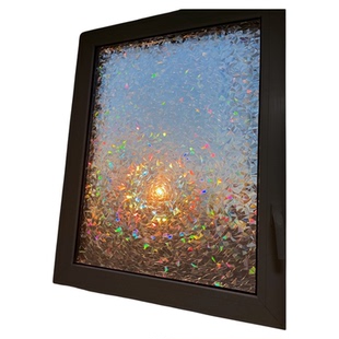 过于貌美~防窥窗户贴私厨房窗贴防隐私免胶彩虹膜玻璃贴纸