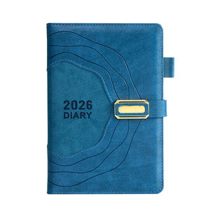 2026年新款日程本A5日历记事本一日一页带时间轴管理效率手册可定制商务工作会议记录本成人日记本笔记本本子