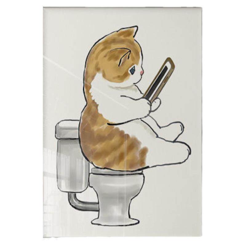 卫生间客厅可爱猫咪装饰画挂画