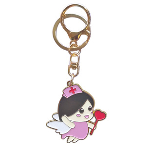 护士节礼物天使钥匙扣可爱精致钥匙链汽车包包挂件卡通锁匙扣挂饰