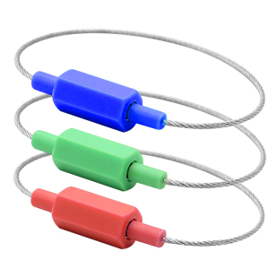 源头工厂定制抽紧式钢丝铅封货柜车塑料封条油罐车钢丝封条施封锁