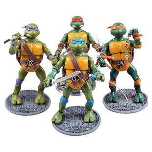 彩星忍者神龟TMNT87动画版可动玩偶模型怀旧塑胶手办玩具摆件全新