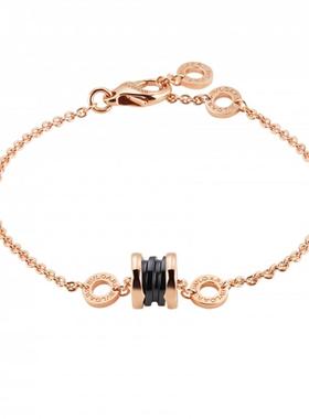 【自营】中古99新宝格丽B.zero1系列小蛮腰手链黑陶瓷K金手链女款