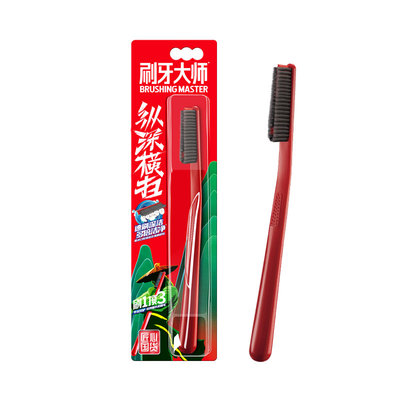 中软毛含炭洁齿护龈牙刷12支装