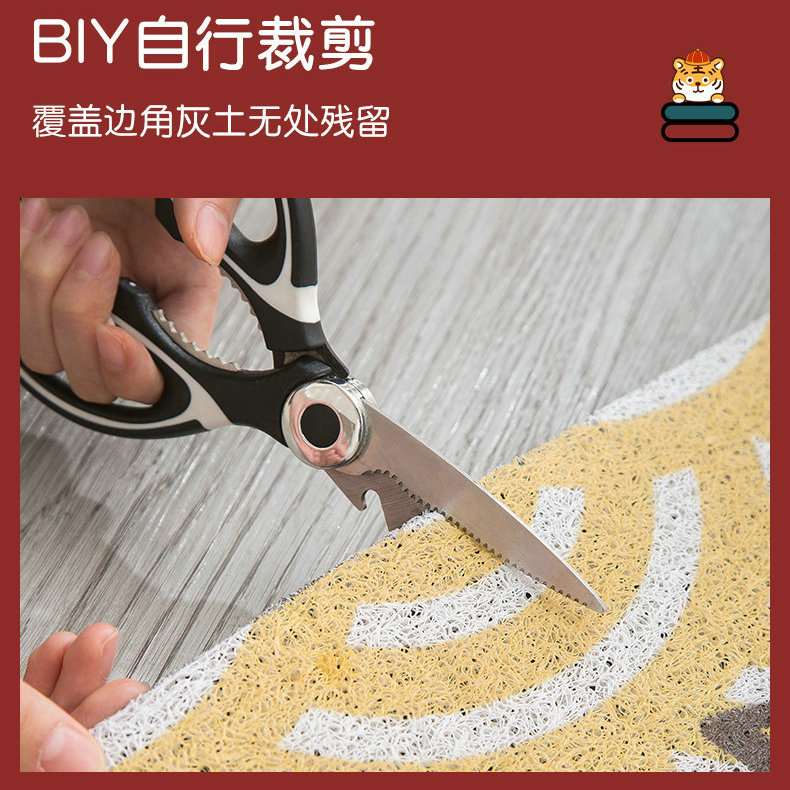 丝圈虎年地垫客厅入户进门垫家用PVC门口脚垫新年老虎红地毯底垫