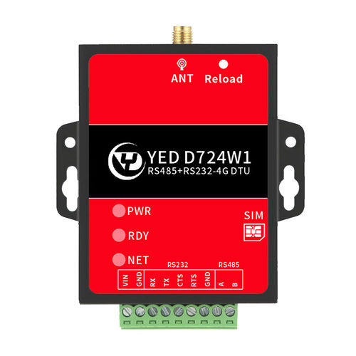 银尔达4G工业级DTU透传模块TTL/RS232/485串口转无线MQTT TCP透传