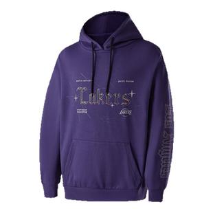 NBA官方湖人/勇士队哥特球场系列中性宽松版连帽卫衣