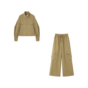 XWI欣未轻户外LULU风运动套装女2026年春季立领松弛感穿搭一整套